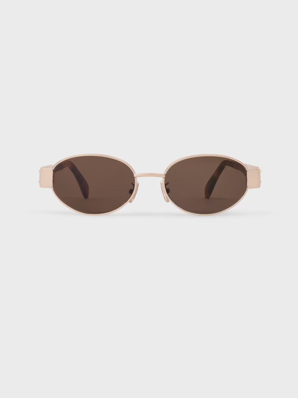 Celine Triomphe Metal 01 Sunglasses - Rose Gold/Brown